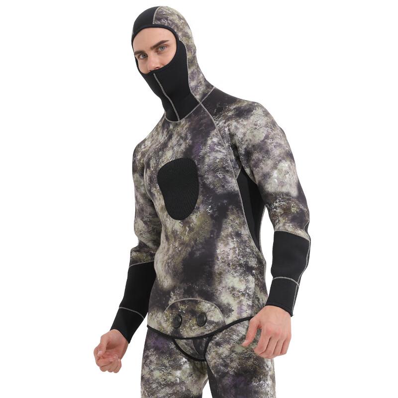SBART 5mm Camouflage Long-Sleeve Diving Wetsuit M