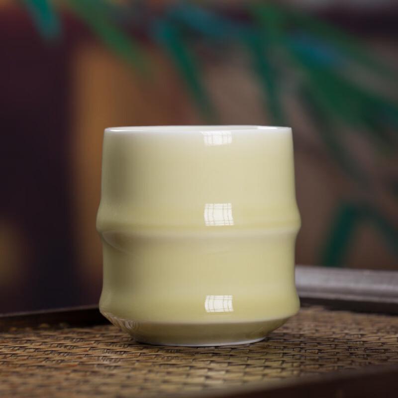 Longquan Celadon Ceramic Bamboo Joint Tea Cup