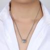 S925 Silver Six-Character Mantra Pendant Necklace: Trendy Unisex Titanium Steel Sweater Chain