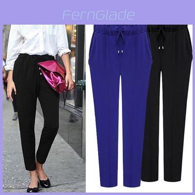 Comfortable Women Harem Pants Long Trousers With Drawstring And Breathable Fabric