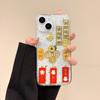Glitter Gold Foil Phone Case IPhone 16 15 14 Pro Max Plus Drop Protection Silicone Full Cover Cute Kawaii Style