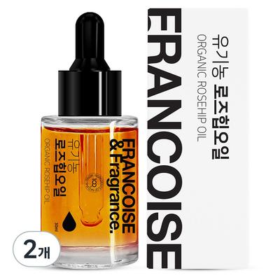 FRANCOISE organický šípkový olej nerafinovaný, 30 ml, 2 jednotky