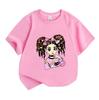 Kids Girls Boys 100% Cotton Crew Neck Short Sleeve T-Shirt,