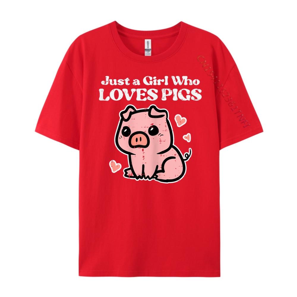 Just A Who Loves Pigs Cute Hog Swine Toddler Girls Street Wear T Shirt Funny Gifts Graphic Tee Shirt