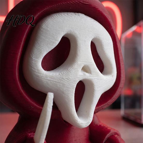 Cute Dark Aesthetic Room Accessories Halloween Ghost Statue Cartoon Skeleton Sculpture 3D Printed Textures Miniature Gothic Home Decoration Compact