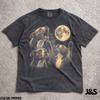 Drei Pitbulls Mond Shirt, Lustiges Pitbull T-Shirt, Retro Hund T-Shirt, Vintage Mond Grafik T-Shirt, Pitbull Liebhaber Geschenk
