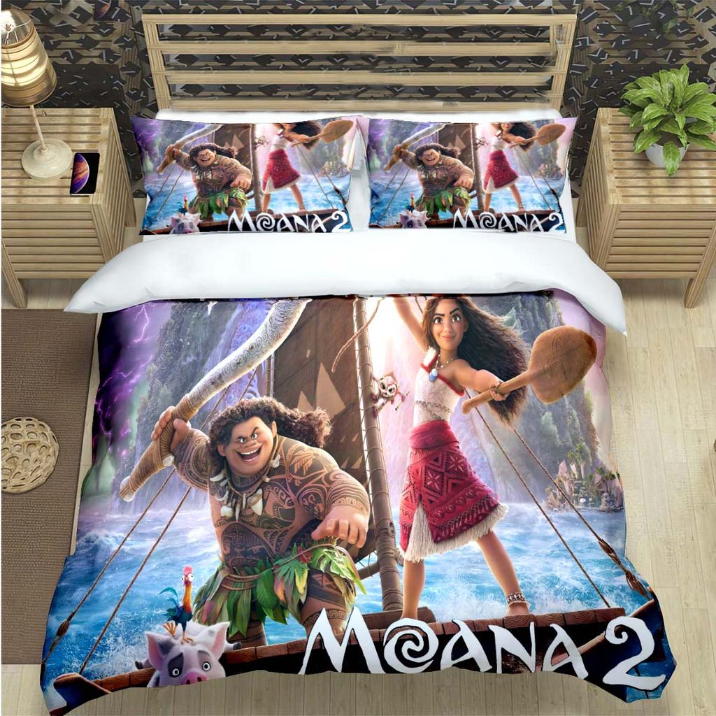 Fashion Print Moana Bedding Sets Bed Supplies Set Duvet Cover Bed Comforter Set Bedding Set child Birthday Gift