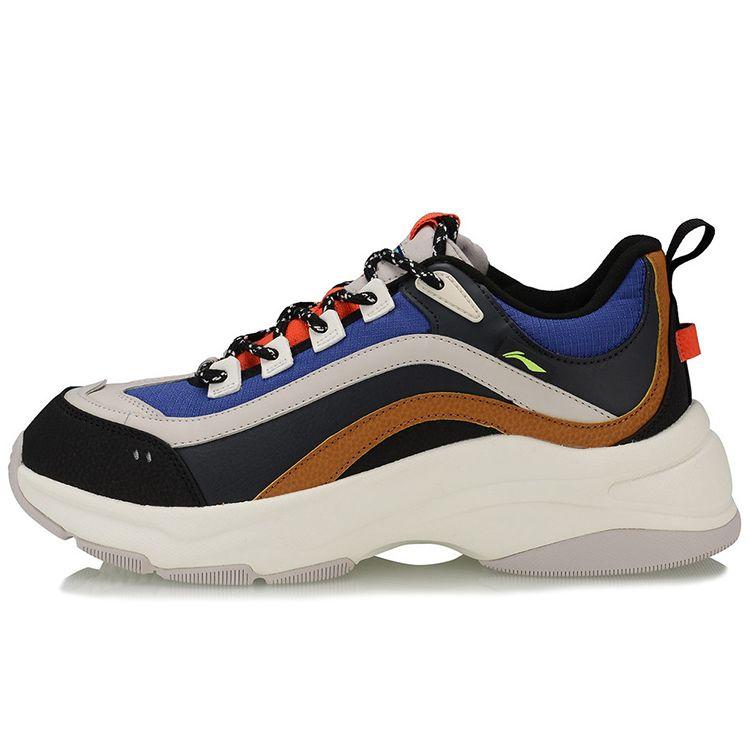 

Кроссовки Li Ning Aurora Wind Running с нескользящей износостойкой низкой посадкой, мужские кроссовки черного и синего цвета AGCP245-3