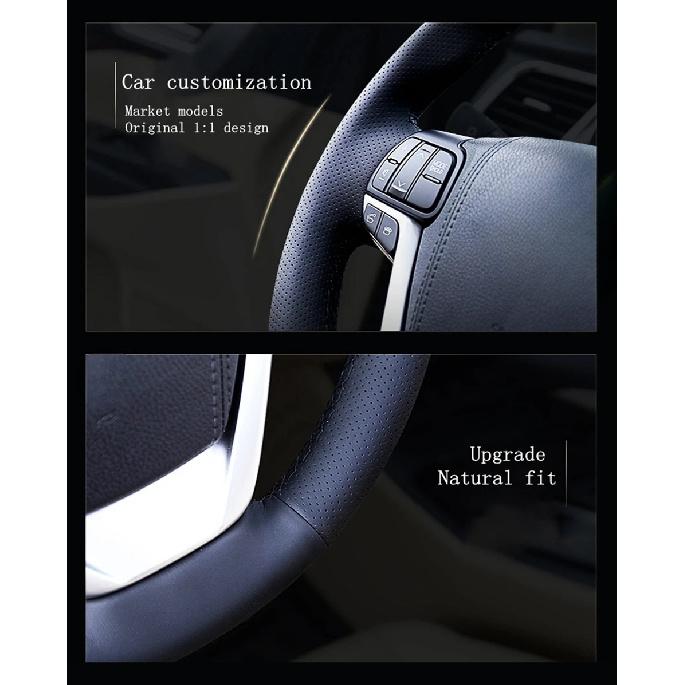 Suzuki Baleno 2016 2017-2019 Alivio 2015-2019 2018 için Özelleştirilebilir Mikrofiber Deri Kendin Yap Araba Direksiyon Simidi Kılıfı Araba Aksesuarları