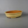 Used Tokoname Bonsai Pot by Reiho | Medium Oval Pot – Approx. 38.8cm Long Side | White Glazed Ceramic | Japanese Handmade Planter 