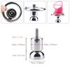 Negative Chastity Lock with Pink Dildo for Men New Creative Combination Cock Cage Stainless Steel Penis Rings BDSM Sex Toys