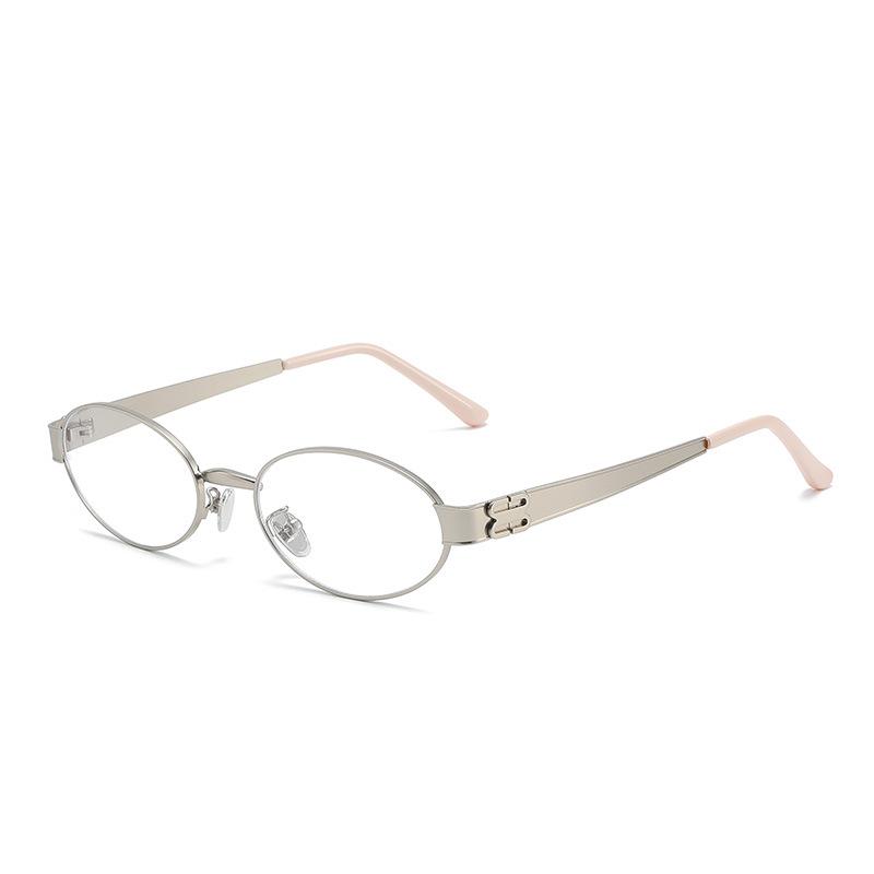 

Wang Hedi same retro old money style sunglasses men s and women s personalized oval metal frame high-end sunglasses
