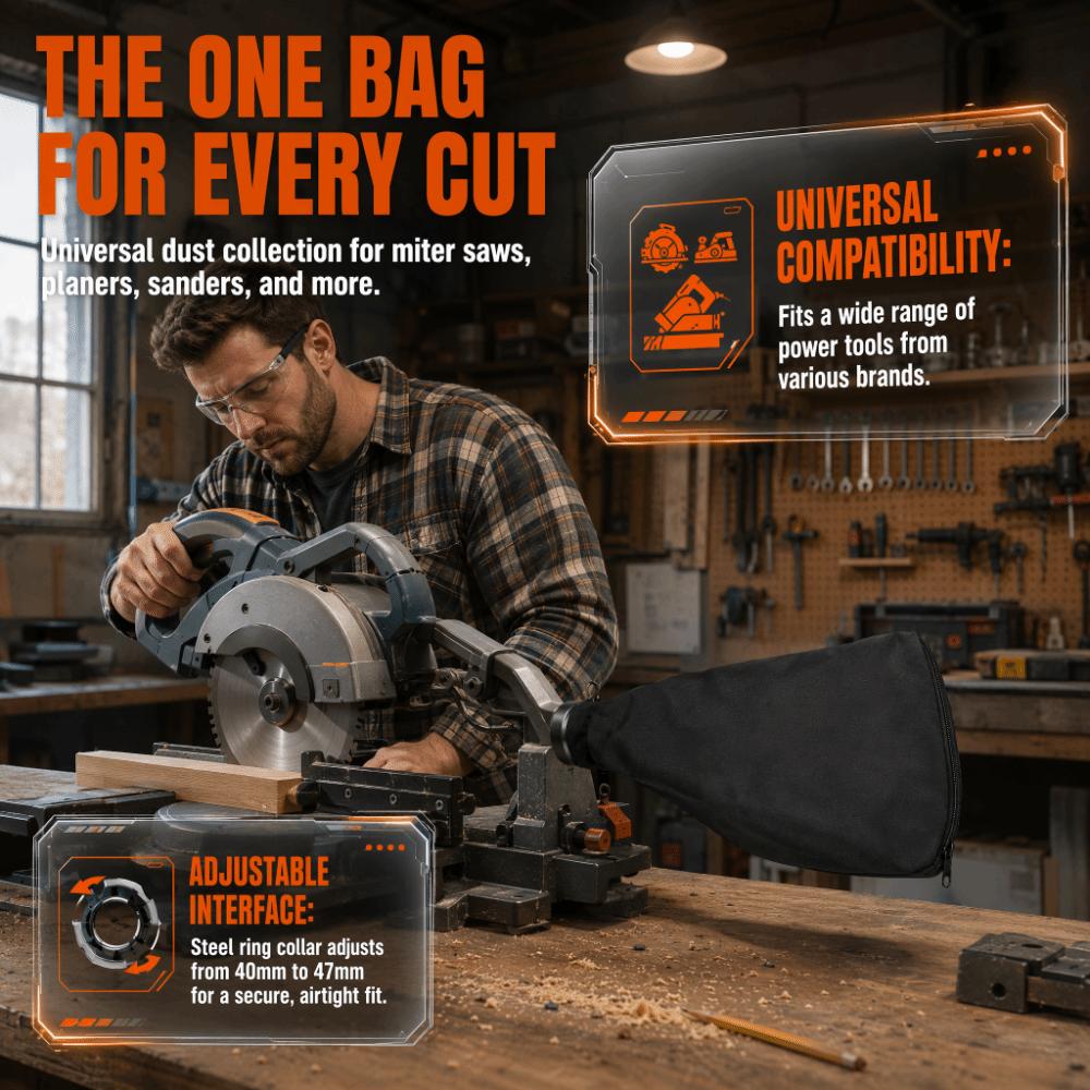 With Zipper Dust Collection Bag Steel Bracket Universal Dust Bag Dust Collect Pouch For 255 Model