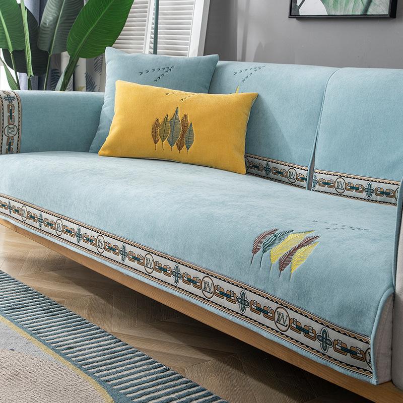 Žinylkový polštář na pohovku Four Seasons Univerzální protiskluzový Cenově dostupný Luxusní styl Moderní Jednoduchý Zimní Vysoce kvalitní zesílené kožené polštáře Polštáře na sezení