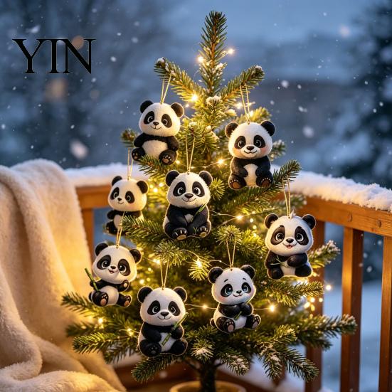 2026 Holiday Countdown Box Panda Advent Calendars 2026, 2D Acrylic Cute Hanging Ornaments for Kids Christmas Gift Xmas Tree, 24 Days Calendar,