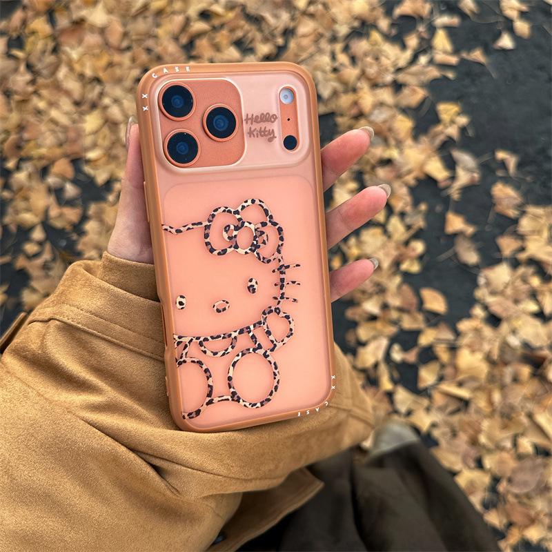 Πικάντικη Γάτα Λεοπάρ Θήκη Κινητού Hello Kitty για iPhone 17/16 Pro Max/15/14