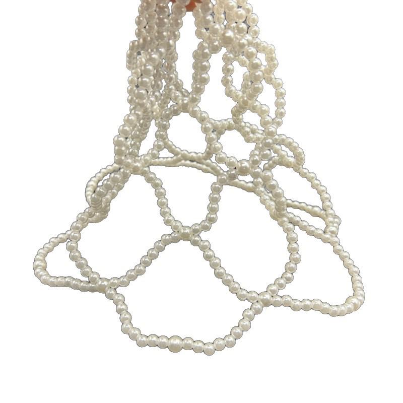 2025 Retro Braut Faux Perlen Perlen Fransen Stirnband