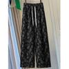 Women's Paisley Print Drawstring Elastic Waist Casual Long Pants