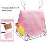 Steel Bird Bed Hammock Tent For Parakeets Lovebirds Snuggles Huts With Double Side Mat Ventilation Design For Cockatiels