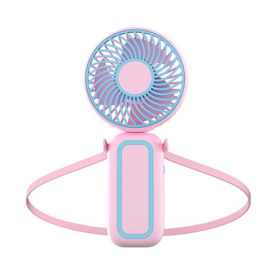 Portable Fan with Lanyard Neck Strap Wide-Angle Airflow High-Speed Motor Low Noise Mini Handheld Cooling Fan