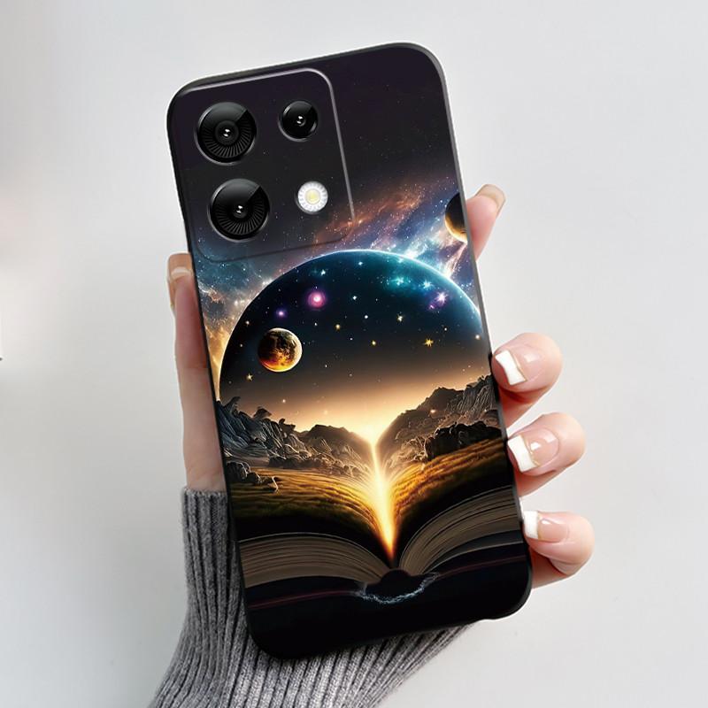 Anti-scratch Phone Case For Umidigi G9 5G Soft Silicone Black Casing Unique Design Happy Milk Tea Rabbit Pattern Candy Shell