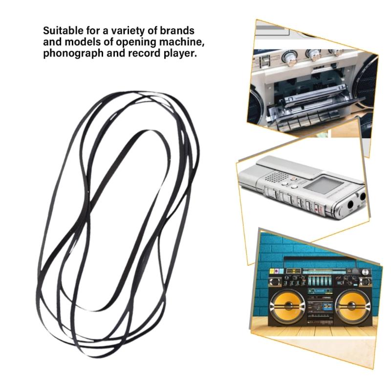 Rubber Belts Phonograph Drive Belt Set for Enhances Auditory Stability, 11Pcs Turntable Straps