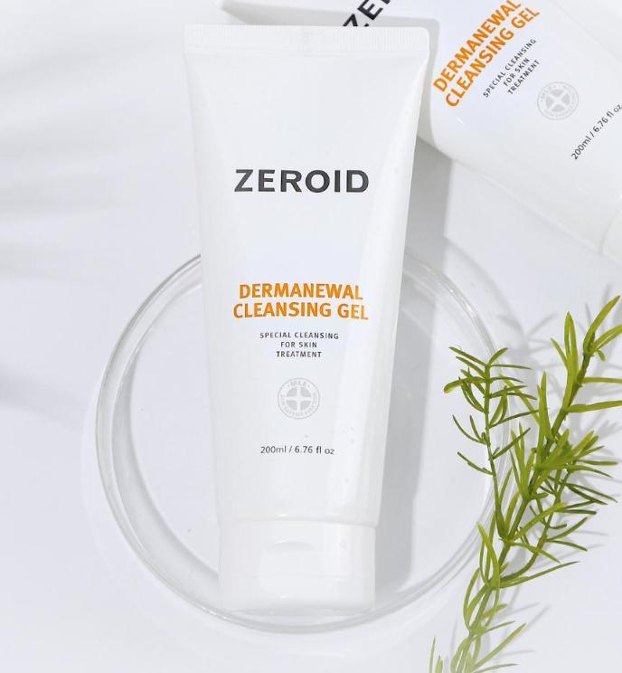 ZEROID Dermanewal Rensegel 200ml – Skånsom rens for sensitiv og problematisk hud