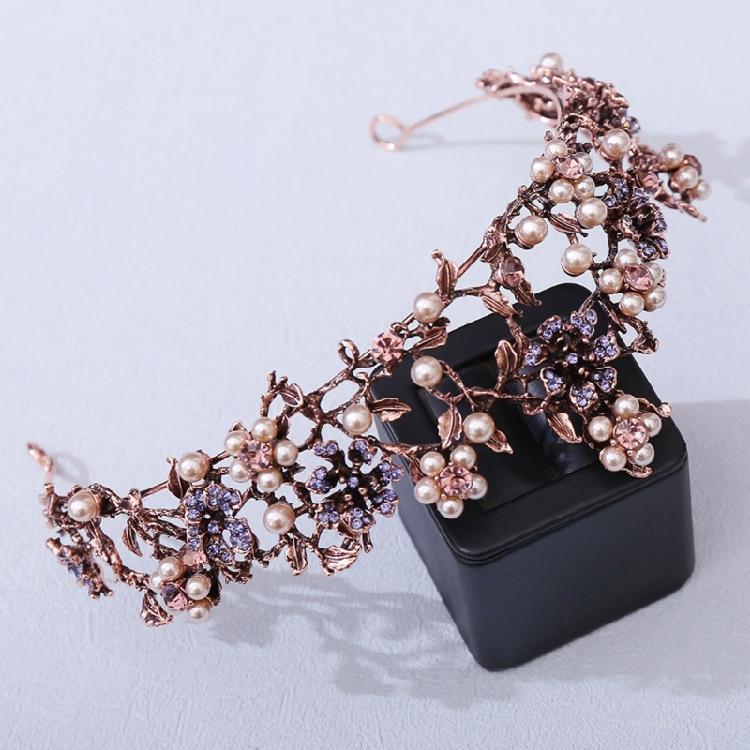 Beautifully Crafted Crystal Crowns Crystal Diadems with Flower and Leaves for Birthdays and Evening Parties