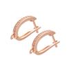 ZHUKOU Brass Gold Earring Hooks Accessories Crystal stud earrings hook for handmade Earrings Jewelry Making VE94