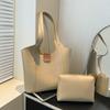 Solid Color Simple Casual Handbag Women's New Temperament Versatile Tote Bag Fashionable and Popular Single Shoulder Mother and Child Bag