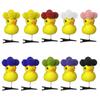 Set of 10 Little Yellow Duck Hairpin 3D Headset Clip Cute Hairpins Fashionable DIY Duckbill Clip for Headwear Enthusiast