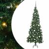 Corner Artificial Christmas Tree Green 180 Cm PVC and Metal