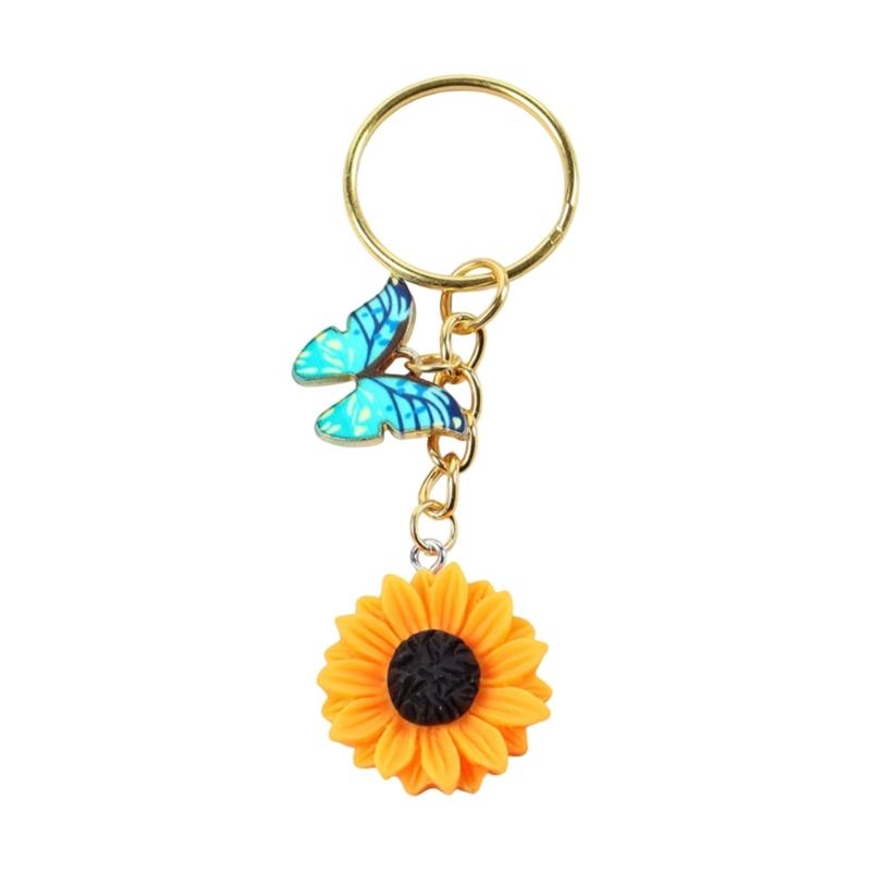 Sonnenblumen-Anhänger Schlüsselanhänger Für Naturliebhaber Mit Realistischem Harz Und Design