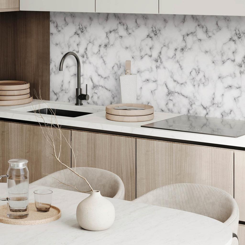 Self-Adhesive Vinyl Panel With Print 120x60 Cm Marble Pattern with Veins