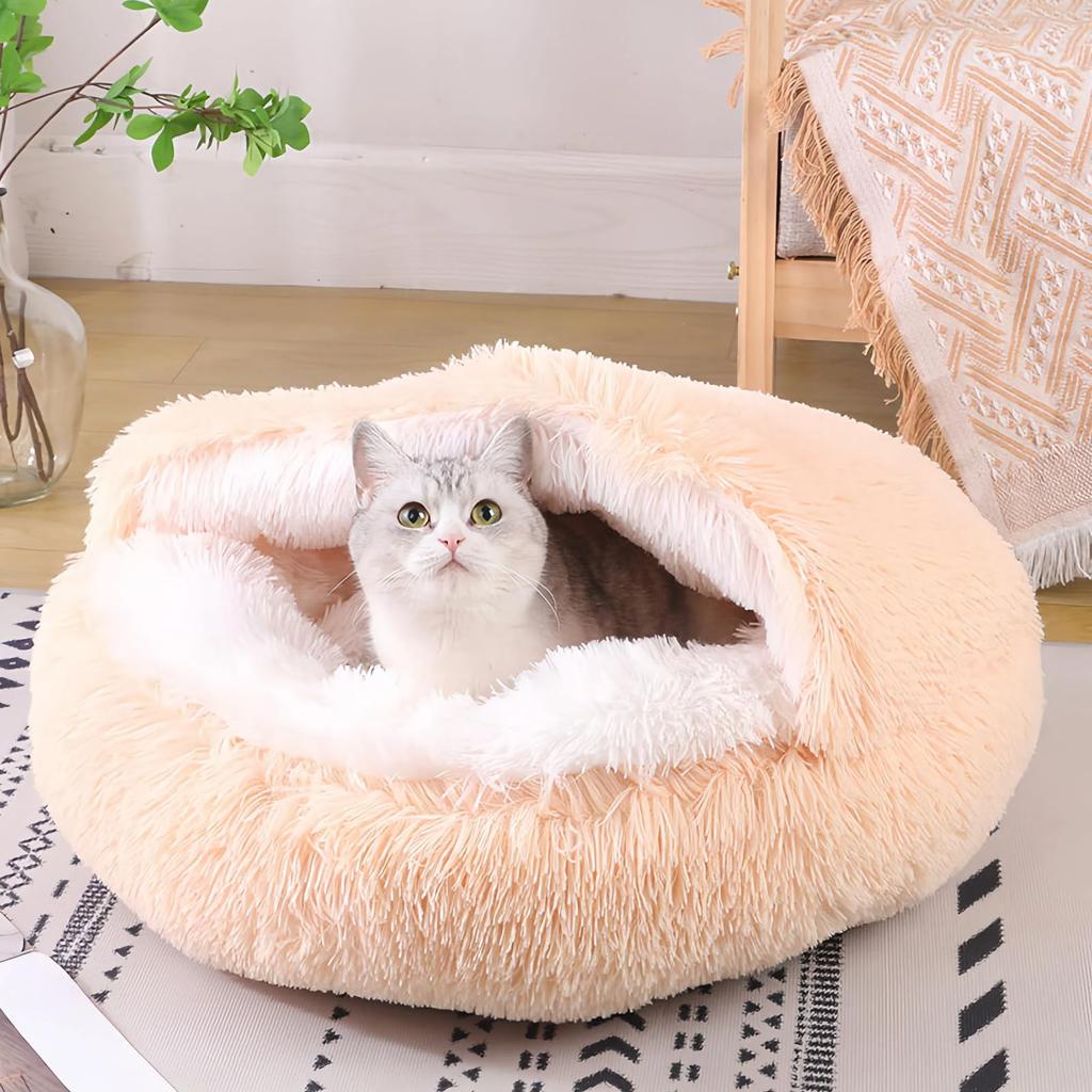 DICOCO Winter Dome Pet Bed for Cats and Indoor Pet Bed for Dogs and Available In Various Sizes and Colors Gradient Dogs, Warm, Non-Slip, Washable,