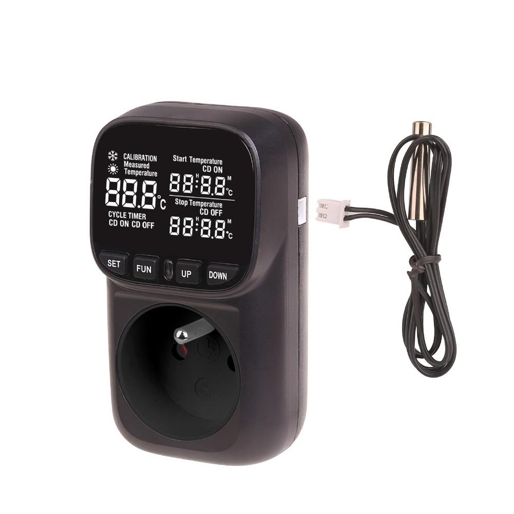 Temperature Controller For Refrigerator,incubators,aquaculture Systems Temperature Tool Shell Backlit Temperature Control Socket