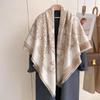 Retro Printed Butterfly Large Square Scarf Scarf Women'S High-End Gift Fashionable Versatile Outer Decoration Shawl Autumn