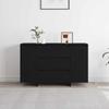Sideboard Black Oak Effect 120 x 41 x 75 cm Wood Based Material