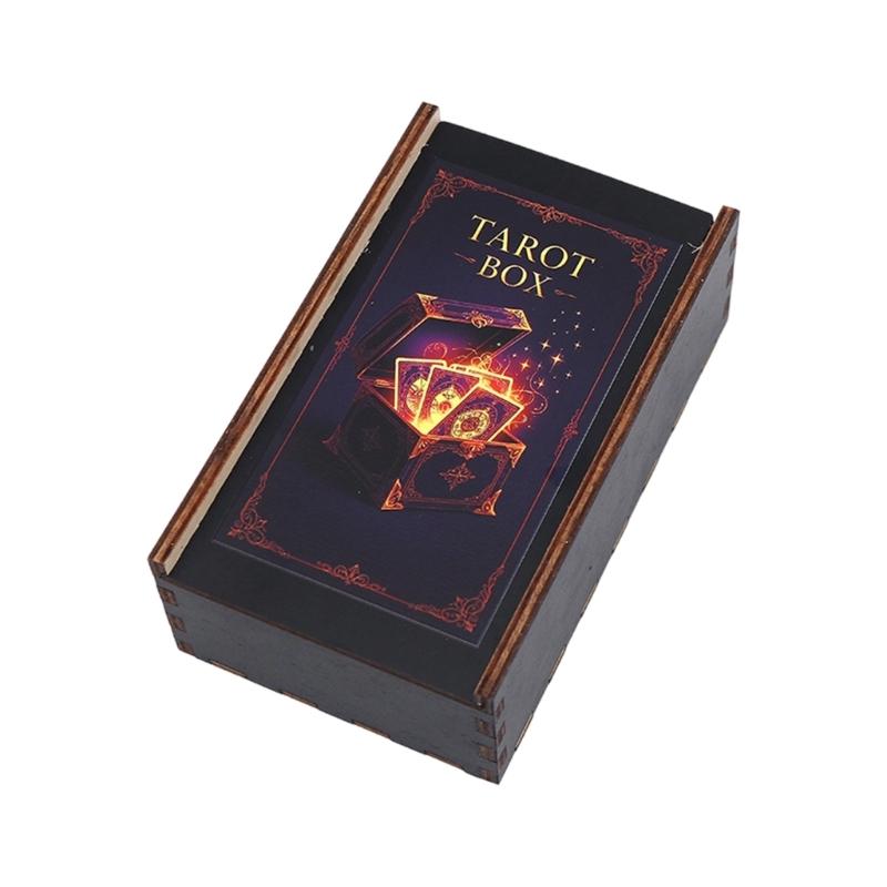 Rechteckige Holzkarte Box Spielkarten Tarots Behälter Schmuck Aufbewahrungskoffer Verpackung Poker Spiel Leere Poker Karten Aufbewahrungskoffer