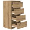 vidaXL Sideboard Artisan-Eiche 37,5x35x76 cm Holzwerkstoff