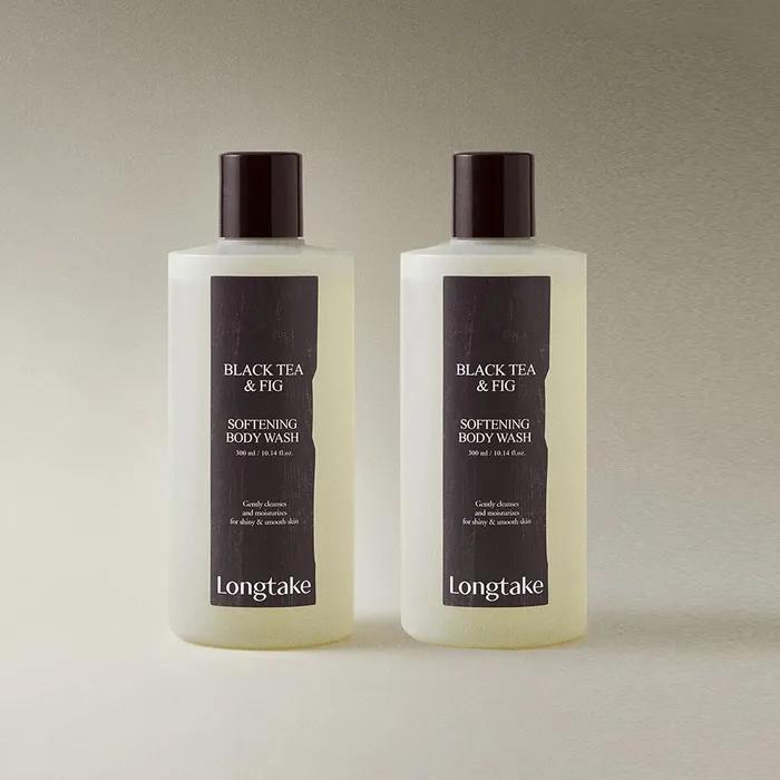 Longtake Sandalwood, Black Tea & Fig Body Wash/Lotion 2 Pack Deal Collection