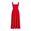Summer Sexy Solid Color Straps Slimming Mid-Length Dress