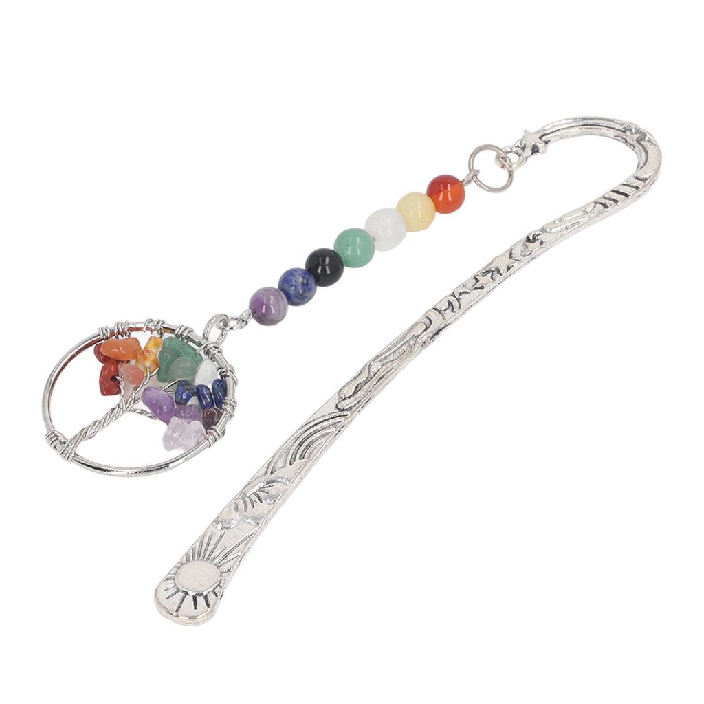 Chakra Crystal Bookmark Innovative Exquisite Decorative Vintage Metal Bookmark for Student Office