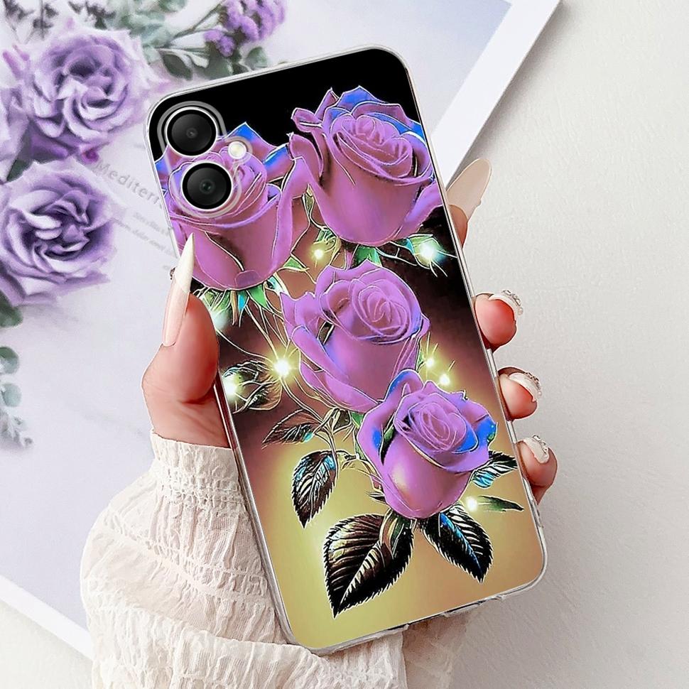 Casing Popular Rose Girl Painted Cover For Samsung Galaxy A06 Soft Silicone Phone Case For Samsung A05 A06 Back Cover Capa Bags
