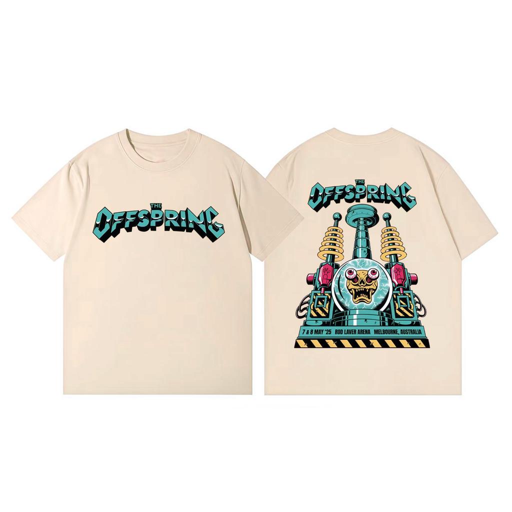 Rock Band The Offspring Merch Tshirt Harajuku Punk Short Sleeve T Shirts Men Women Y2k Fashion Oversized Tshirts Streetwear