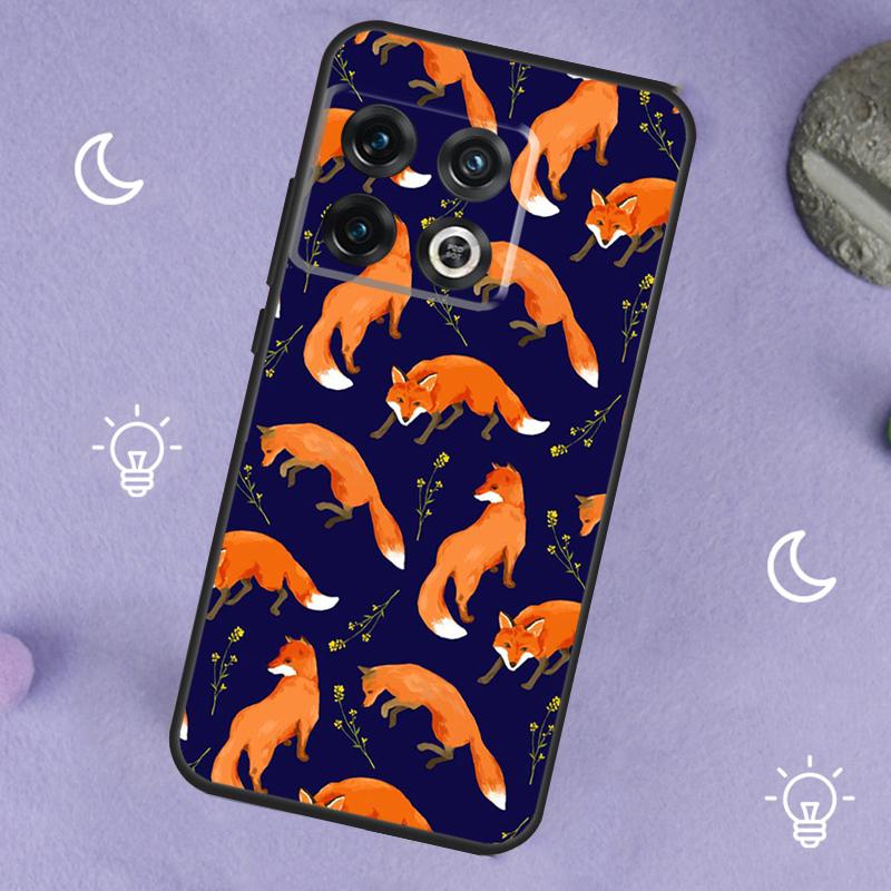 Cartoon Foxes Animal For OnePlus 13T 13R 12R 10R 10T 8T 11 12 13 15 Case For OnePlus Nord 5 CE 2 3 4 Lite N20 N30