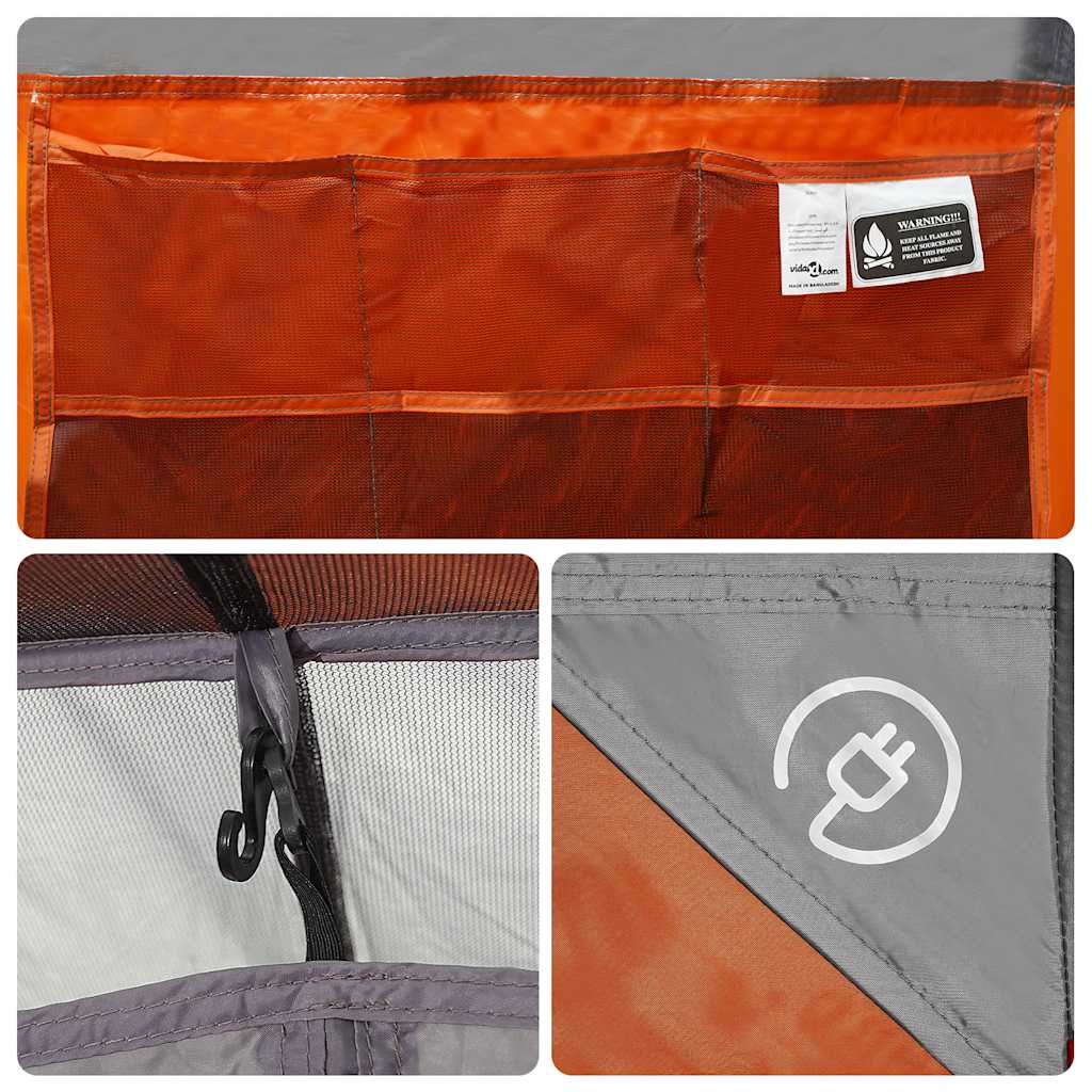 Tunnel Family Tent for 16 Persons Gray Waterproof