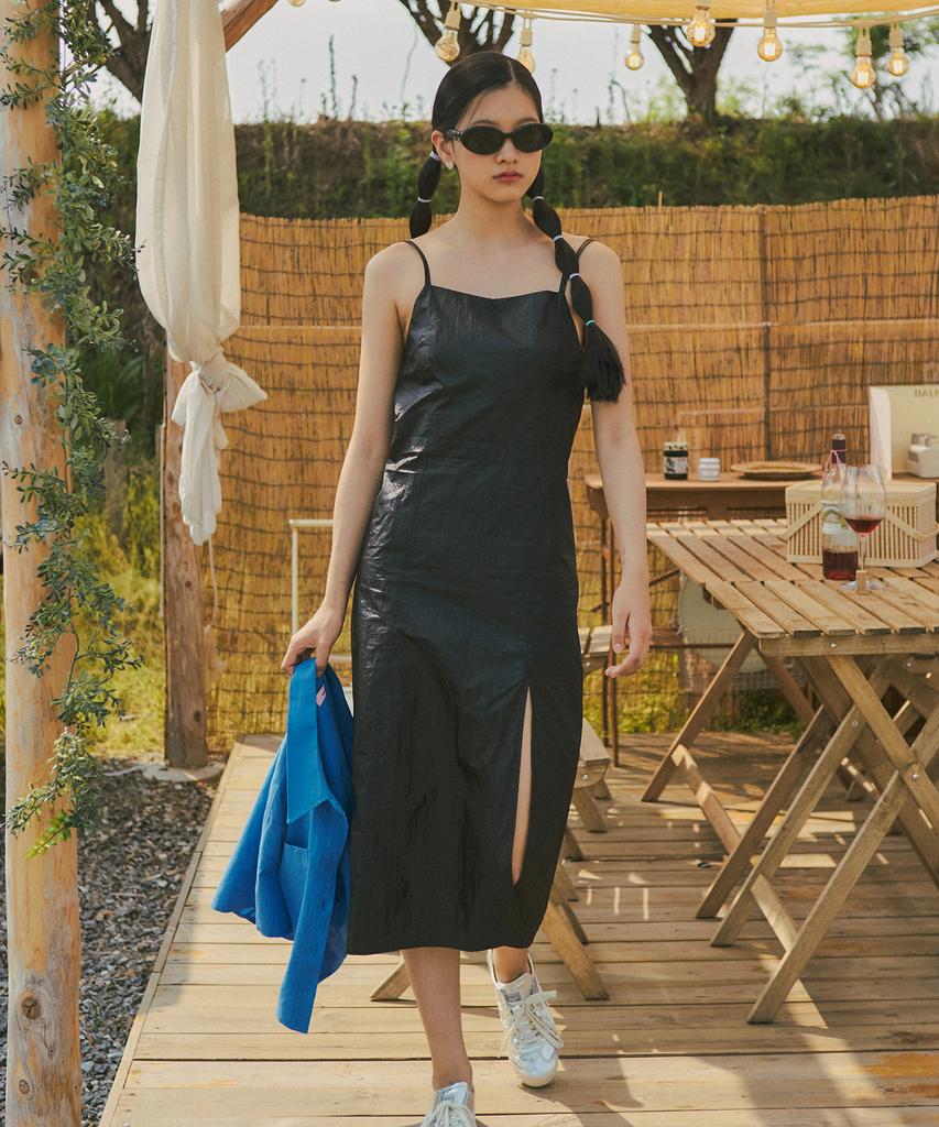 Banwonateullie A3454 Slit H-Line Dress_Black