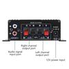 Aluminum Alloy Digital Power Audio Amplifier Blue Light DC12V Power Stereo Audio Amplifier 2-Channel Amplifier Home Audio System