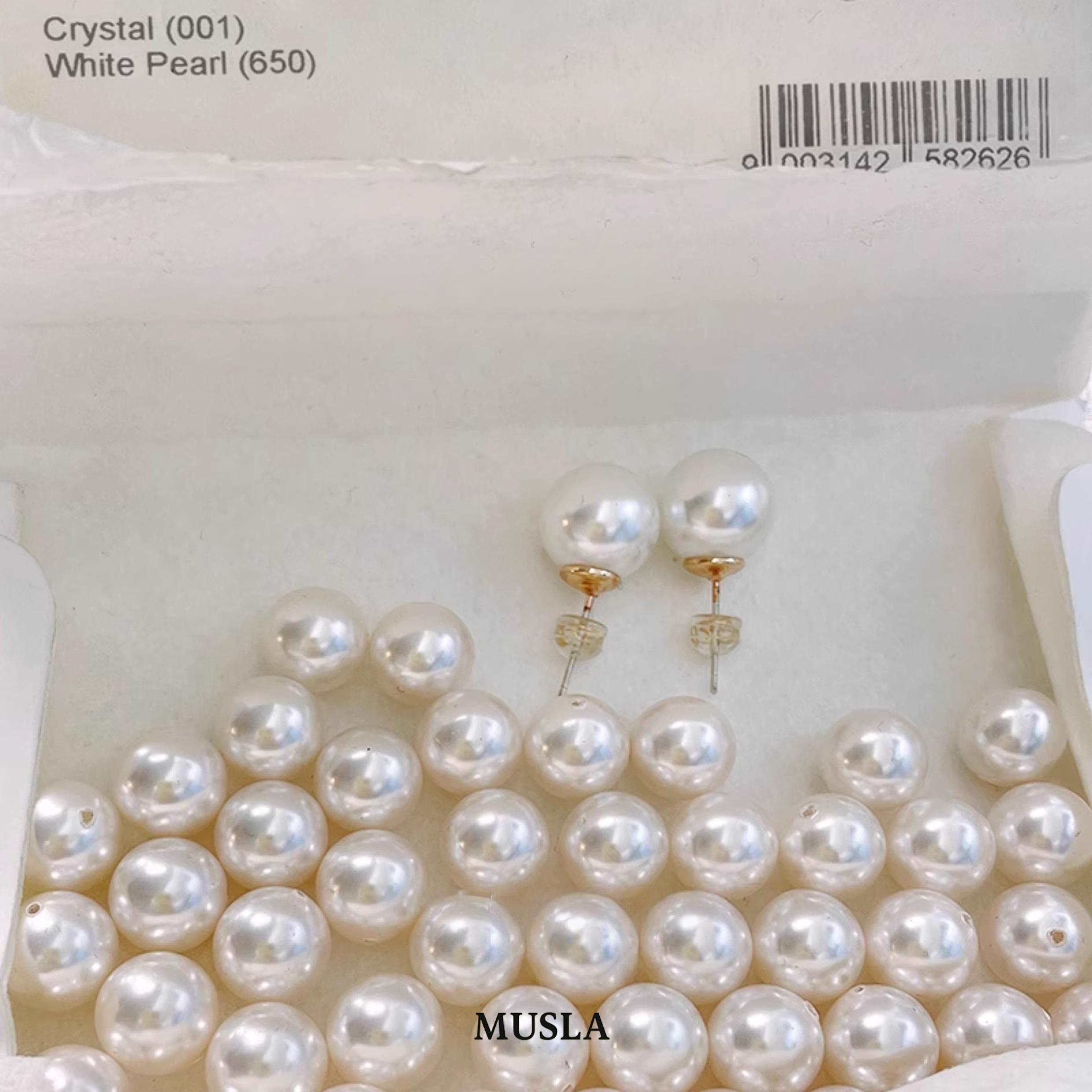 

Musla Design Новые круглые серьги-пусеты с жемчугом для женщин Модные каффы для ушей Ear Stud 14MM бежевый